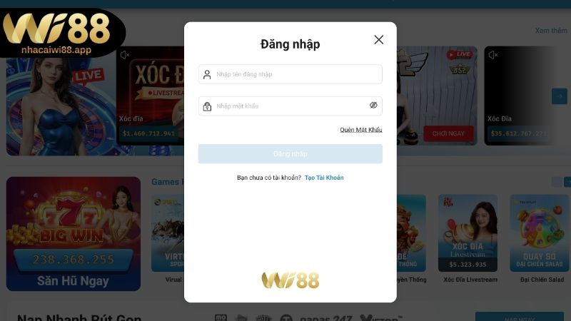 Đăng Nhập WI88 – Truy Cập Nhanh Với Vài Thao Tác Đơn Giản Hướng dẫn quy trình đăng nhập WI88 đơn giản