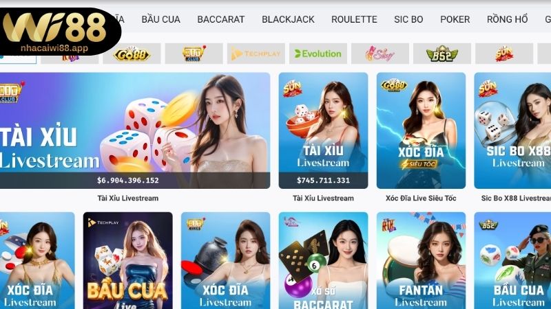 Khám phá đa dạng siêu phẩm quy tụ tại sảnh cược triệu đô nhà WI88