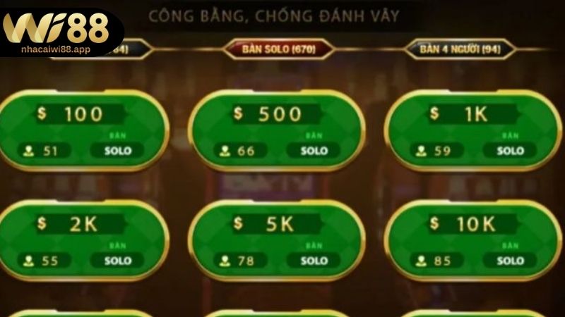 Luật chơi tiến lên đếm lá Wi88 chi tiết